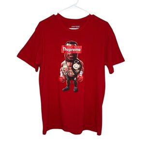 Streetwear Official Men's Red "Thupreme" Mike Tyson T-Shirt Large